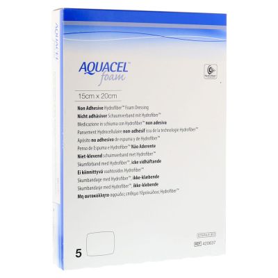 AQUACEL Foam nicht adhäsiv 15x20 cm Verband