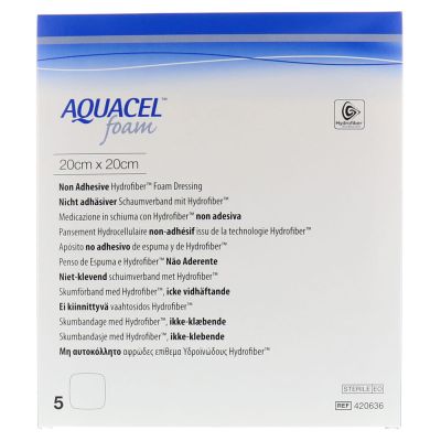 AQUACEL Foam nicht adhäsiv 20x20 cm Verband