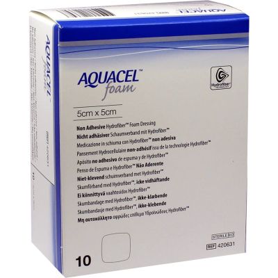 AQUACEL Foam nicht adhäsiv 5x5 cm Verband