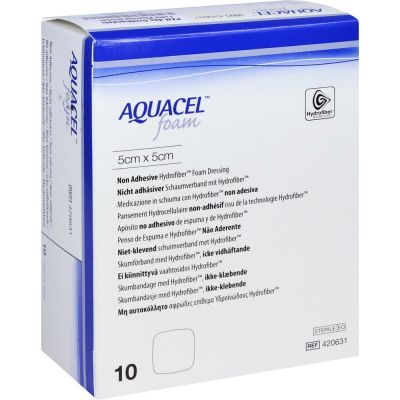 AQUACEL Foam nicht adhäsiv 5x5 cm Verband