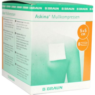 ASKINA Mullkompressen 5x5 cm steril 8fach