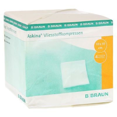 ASKINA Vliesstoffkompr.10x10 cm unsteril 4fach