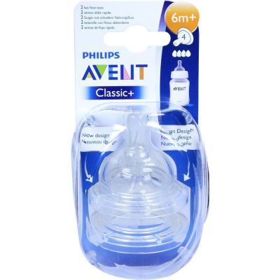 AVENT Sauger 4 Löcher für schnellen Fluss ab 6. Monat