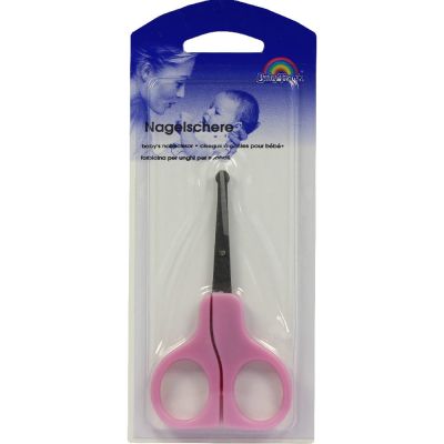 BABYSCHERE 9 cm gebogen rosa