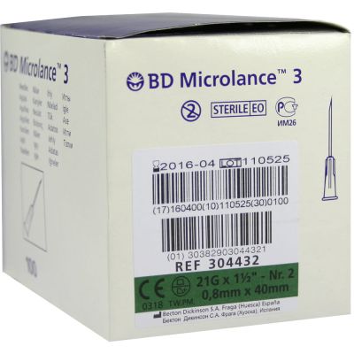 BD MICROLANCE 21G KAN 1 1/2