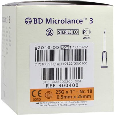 BD MICROLANCE 25G KAN 1