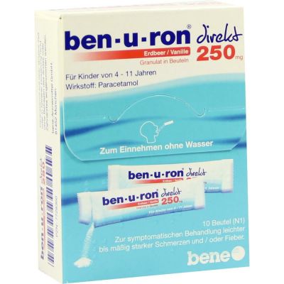 ben-u-ron 250mg direkt Granulat Erdbeer/Vanille