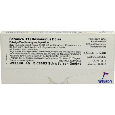 BETONICA D 3/Rosmarinus D 3 Ampullen