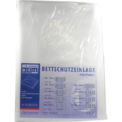 BETTSCHUTZEINLAGE Folie Frottee 200x200 cm