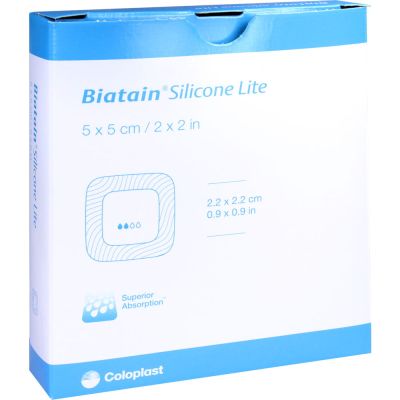 BIATAIN Silicone Lite Schaumverband 5x5 cm