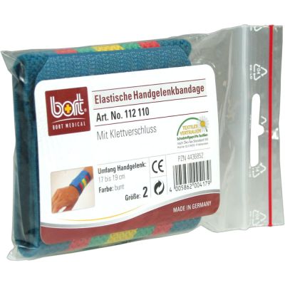 BORT Handgelenkbandage Größe 2, bunt, mit Klettverschluß