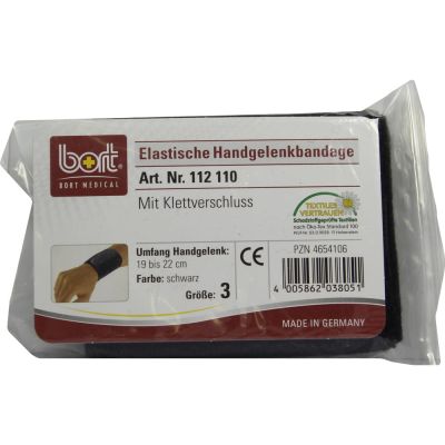 BORT Handgelenkbandage Gr.3 schwarz m.Klettvers.