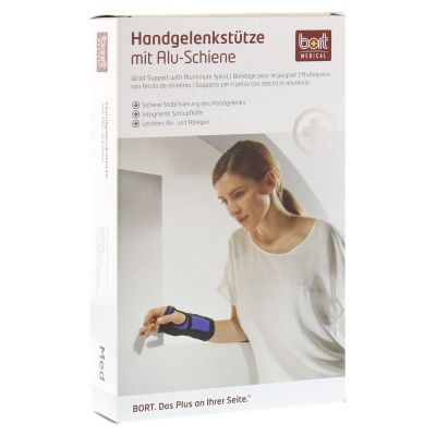 BORT Handgelenkstütze m.Alusch.rec.medium schw.