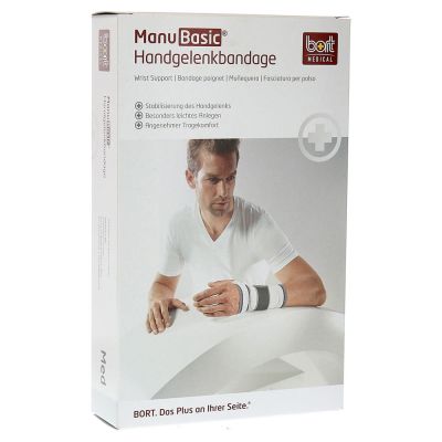 BORT ManuBasic Bandage rechts medium schwarz