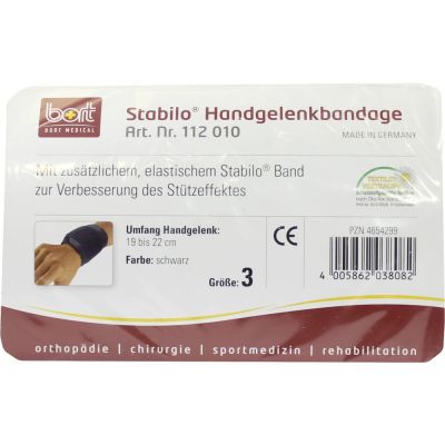 BORT Stabilo Handgelenkbandage Gr.3 schwarz