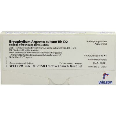 BRYOPHYLLUM ARGENTO cultum Rh D 2 Ampullen