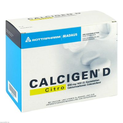 CALCIGEN Citro 600mg/400 Kautabletten internationale Einheit