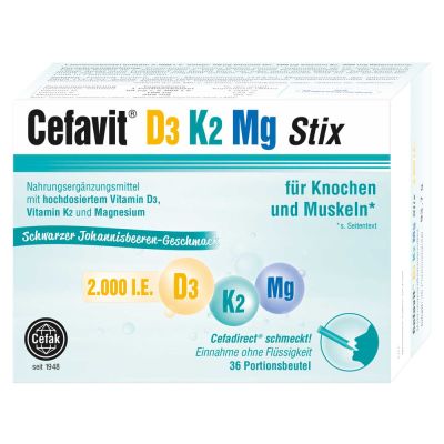 CEFAVIT D3 K2 Mg 2.000 I.E. Stix Granulat