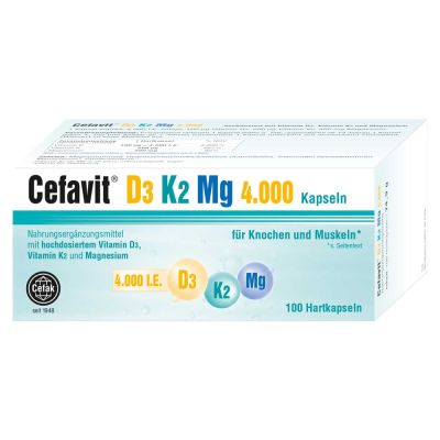 CEFAVIT D3 K2 Mg 4.000 I.E. Hartkapseln