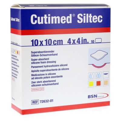 CUTIMED Siltec Schaumverb.10x10 cm sanft haftend