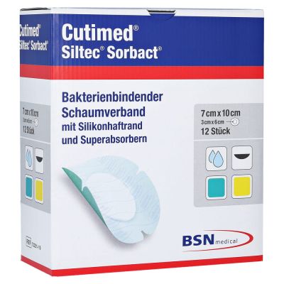 CUTIMED Siltec Sorbact PU-Verb.7x10 cm oval