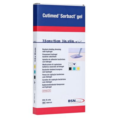 CUTIMED Sorbact Gel Kompressen 7,5x15 cm