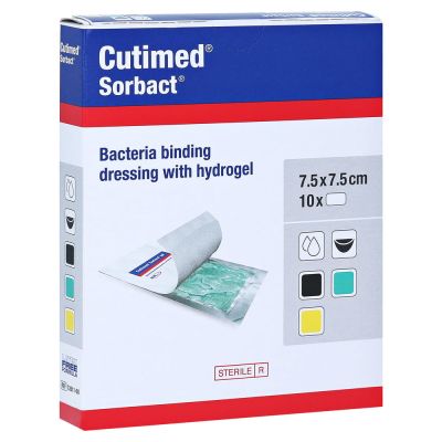 CUTIMED Sorbact Gel Kompressen 7,5x7,5 cm