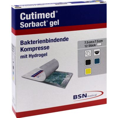 CUTIMED Sorbact Gel Kompressen 7,5x7,5 cm