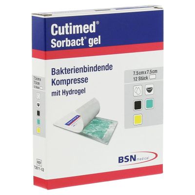 CUTIMED Sorbact Gel Kompressen 7,5x7,5 cm