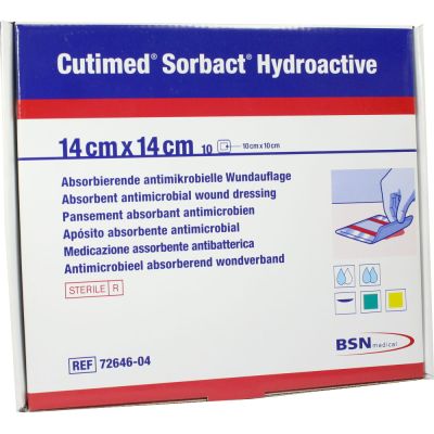 CUTIMED Sorbact Hydroactive Kompressen 14x14 cm