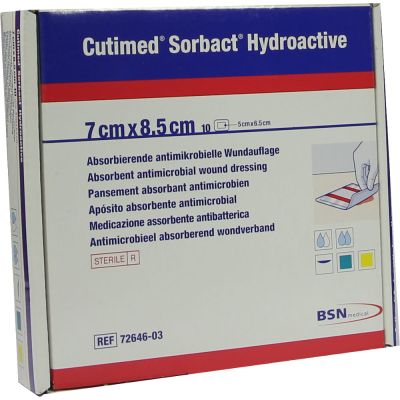 CUTIMED Sorbact Hydroactive Kompressen 7x8,5 cm