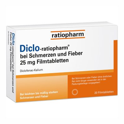 DICLO-RATIOPHARM bei Schmerzen u.Fieber 25 mg FTA