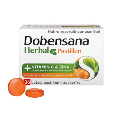 DOBENSANA Herbal Honiggeschm.Vit.C & Zink Pastil.