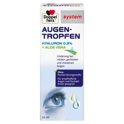 DOPPELHERZ Augen-Tropfen Hyaluron 0,3% und Aloe Vera