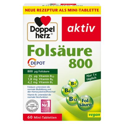 DOPPELHERZ Folsäure 800 Depot Tabletten