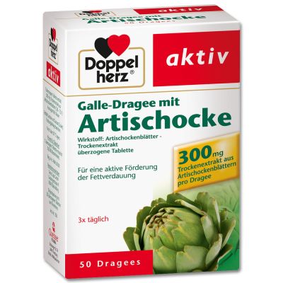 DOPPELHERZ Galle-Dragee mit Artischocke