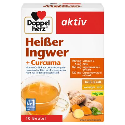 DOPPELHERZ heisser Ingwer+Curcuma Beutel