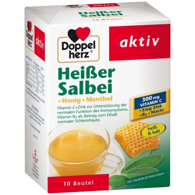 DOPPELHERZ heißer Salbei+Honig+Menthol Granulat