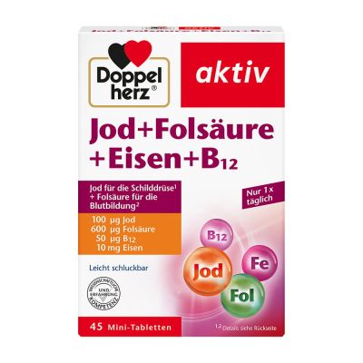 DOPPELHERZ Jod+Folsäure+Eisen+B12 Tabletten