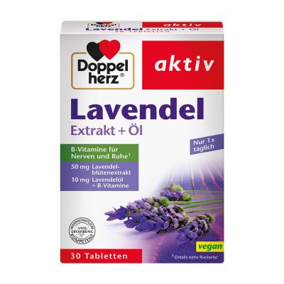 DOPPELHERZ Lavendel Extrakt+Öl Tabletten