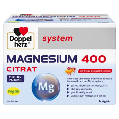 DOPPELHERZ Magnesium 400 Citrat system Granulat