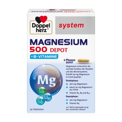 DOPPELHERZ Magnesium 500 Depot system Tabletten