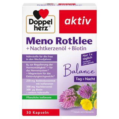 DOPPELHERZ Meno Rotklee+Nachtkerzenöl+Biotin Kapseln