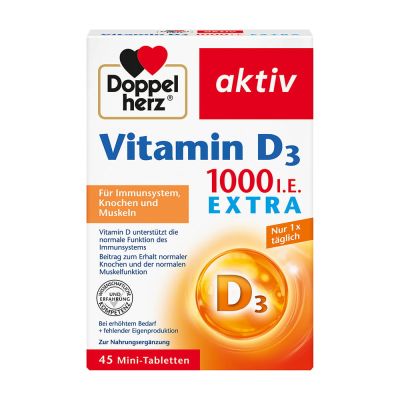 DOPPELHERZ Vitamin D 1.000 I.E. EXTRA Tabletten