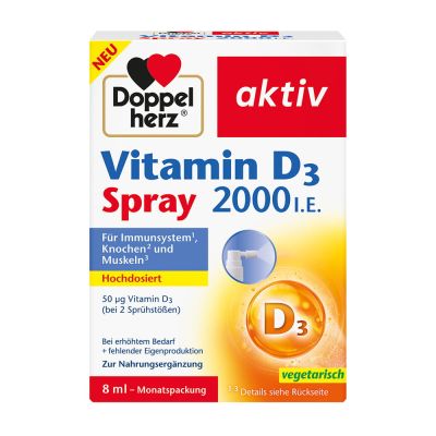 DOPPELHERZ Vitamin D3 2000 I.E. Spray