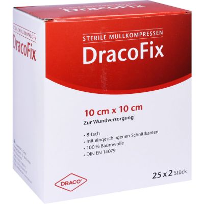 DRACOFIX PEEL Kompressen 10x10 cm steril 8fach