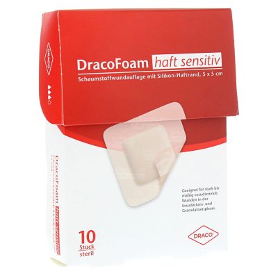 DRACOFOAM Haft sensitiv Schaumst.Wund.5x5 cm