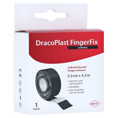 DRACOPLAST FingerFix 2,5 cmx4,5 m m.Wundk.schw.