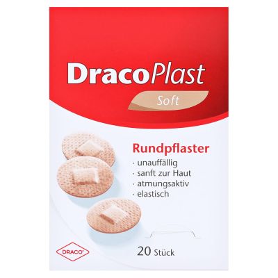 DRACOPLAST Soft Pflaster 2,2 cm rund hautf.