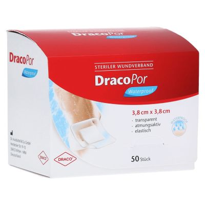 DRACOPOR waterproof Wundverband 3,8x3,8 cm steril